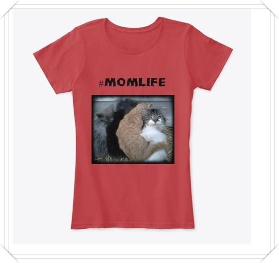 momlife mother cat with kittens tshirt