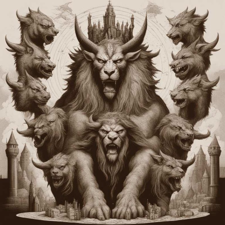 seven heads beast of revelation