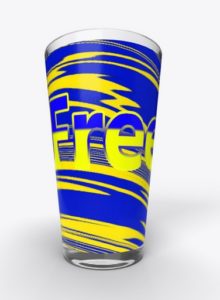 Ukrainian inspired flag color freedom glass