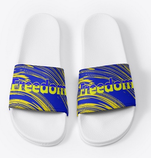 Ukraine freedom national flag colors Sandals