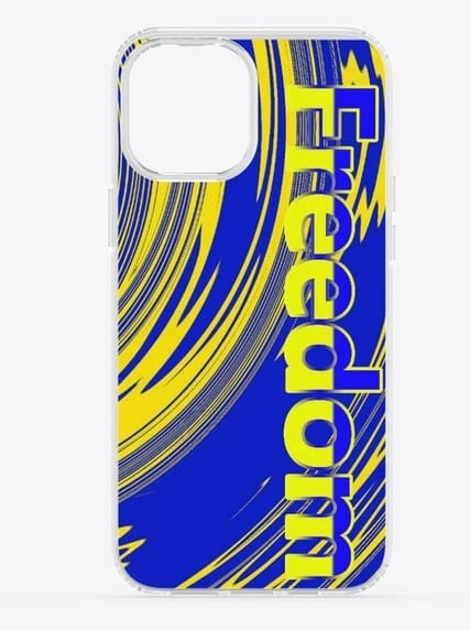 yellow & blue freedom ukraine iphone case