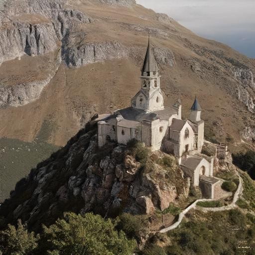 church on a mountain side , prayer of appeal