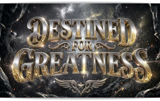 destined for greatness silver and gold design